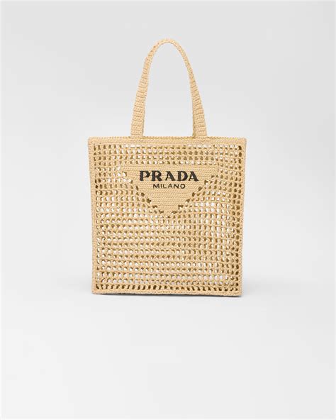 prada crochet bag replica|prada brown leather tote bag.